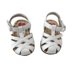 Stride Rite White Lil Nandini Sandals with Velcro Straps | Baby Girl 3-6 Months